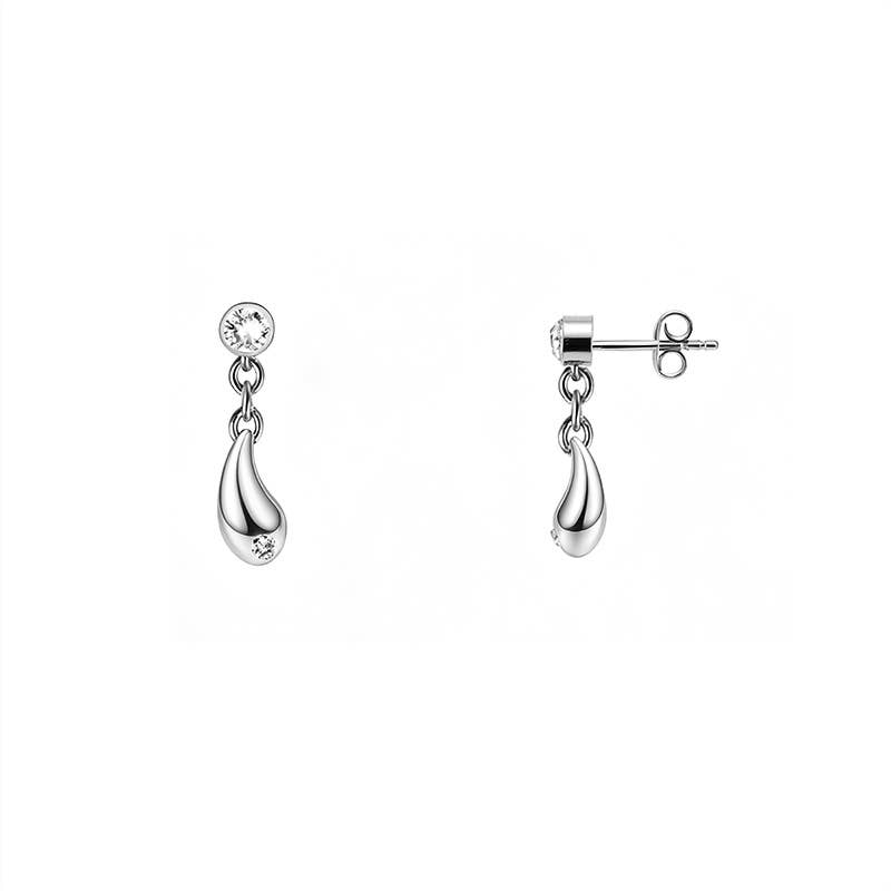 Petites boucles d'oreilles Point de lumière. Argenté ou Doré