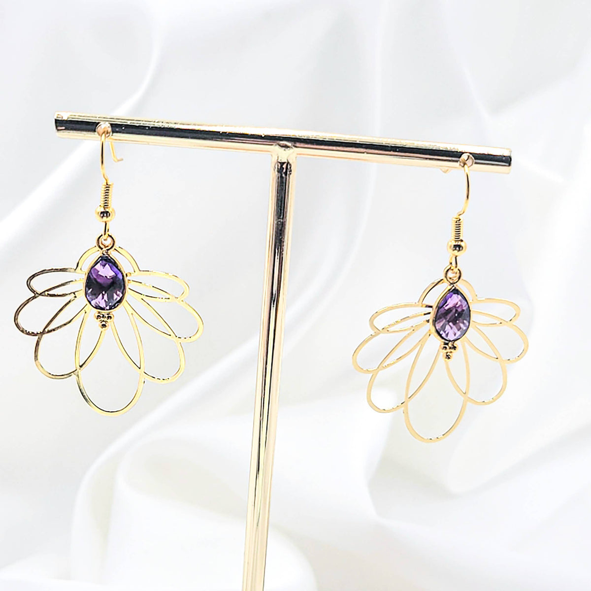 Boucle d'oreille Niyuma Améthyste