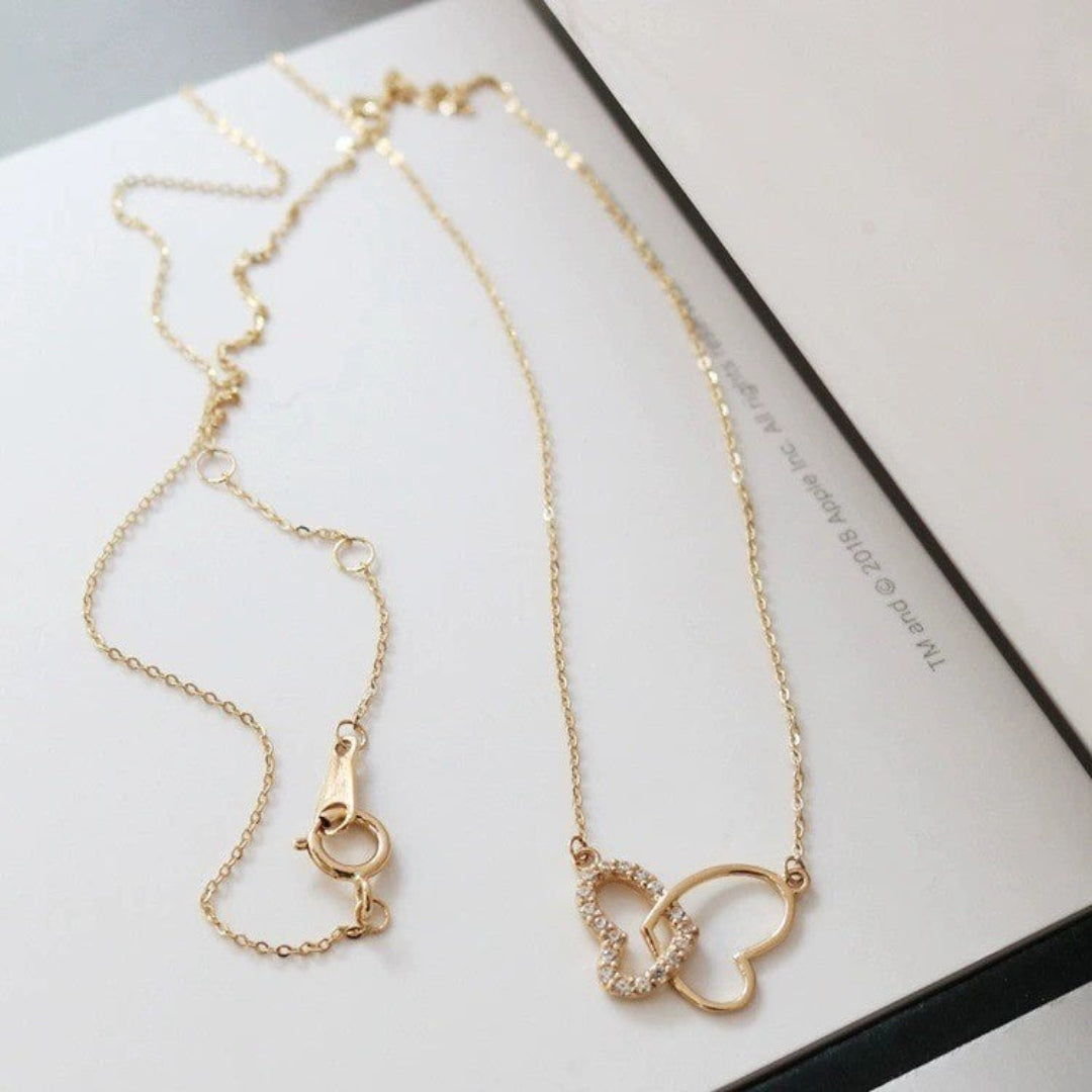 Collier Lovers en argent rhodié ou plaqué or
