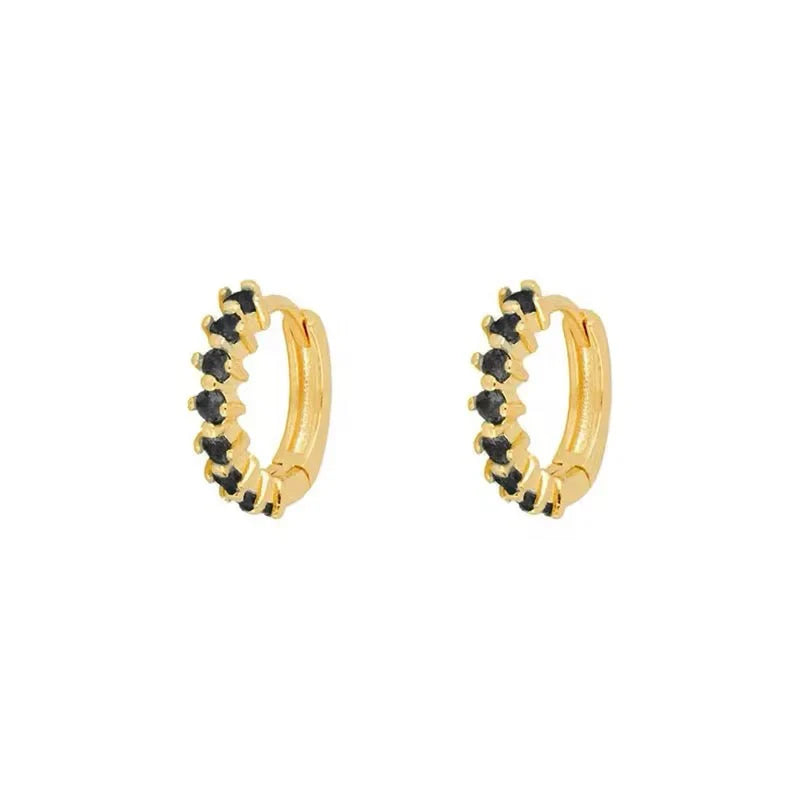 Boucles d'oreilles anneaux RETRO/ argent plaqué or