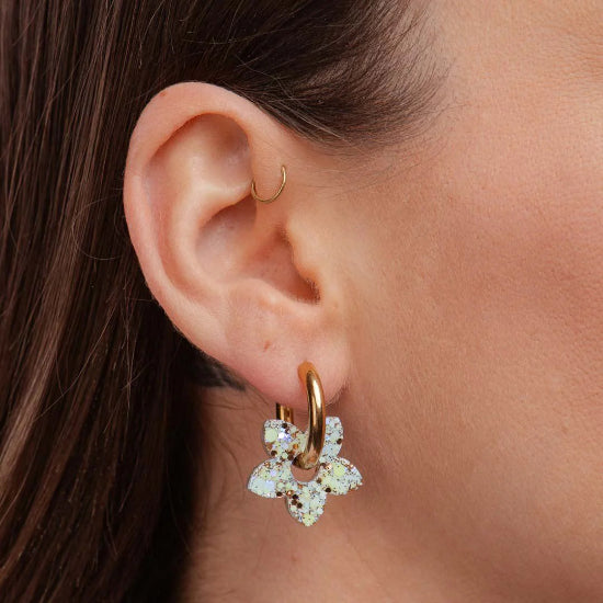 Créoles tiaré baby blue