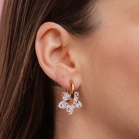 Créoles tiaré ivoire champagne