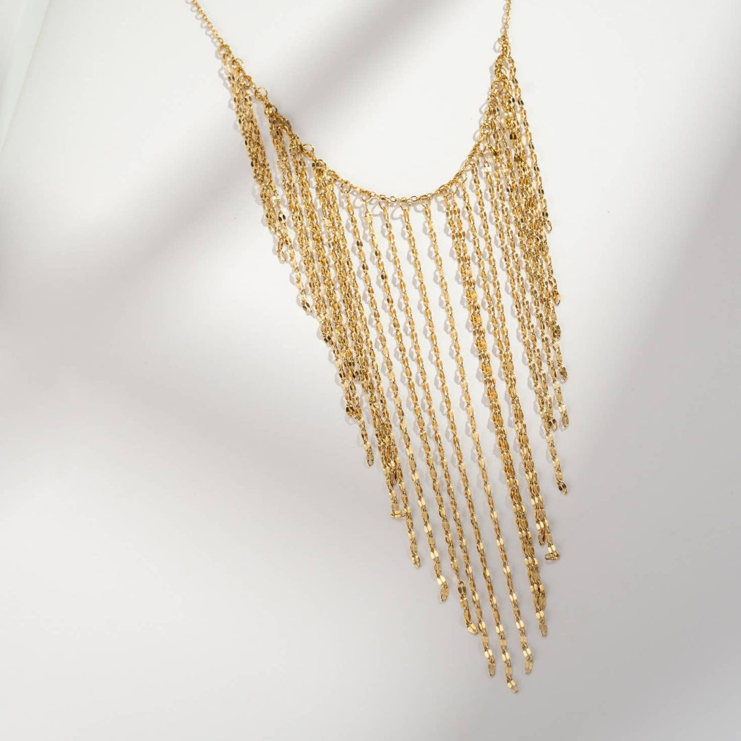 Collier doré à franges Valéry