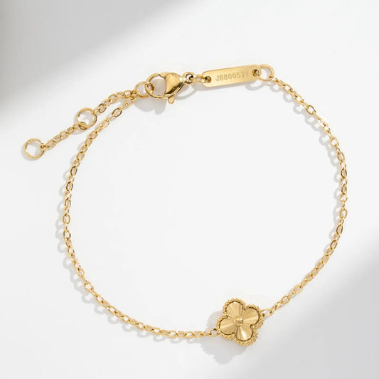 Bracelet trèfle doré