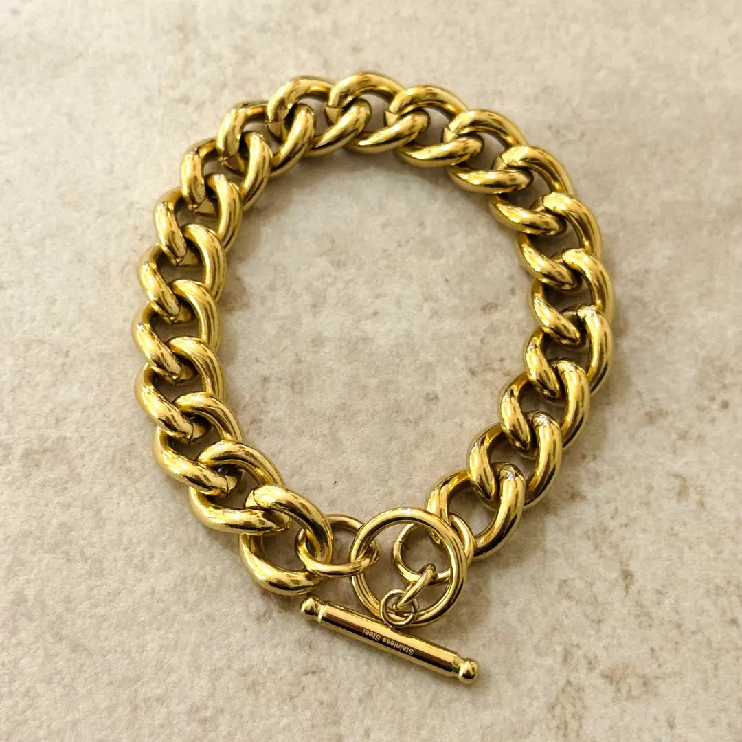 Bracelet Chaîne Iggy en Acier Inoxydable doré