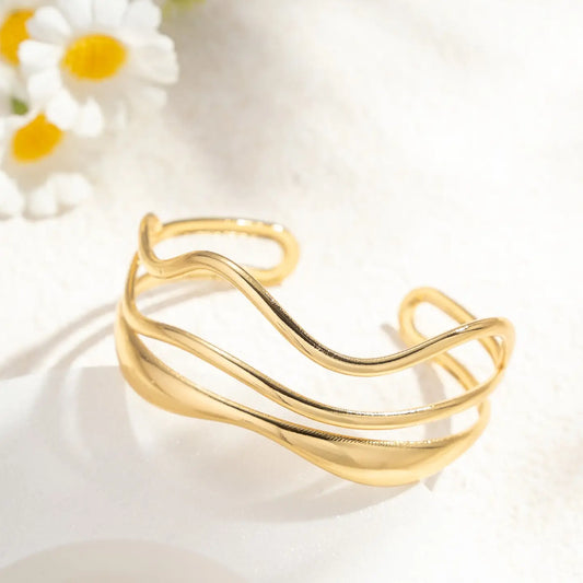 Bracelet manchette vague