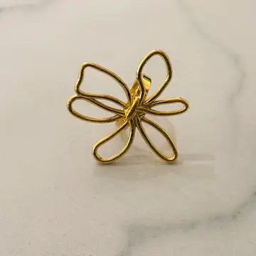 Bague Floral Brossé