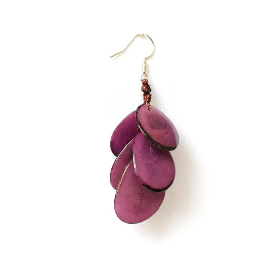 Boucles d'oreilles Grappas Prune