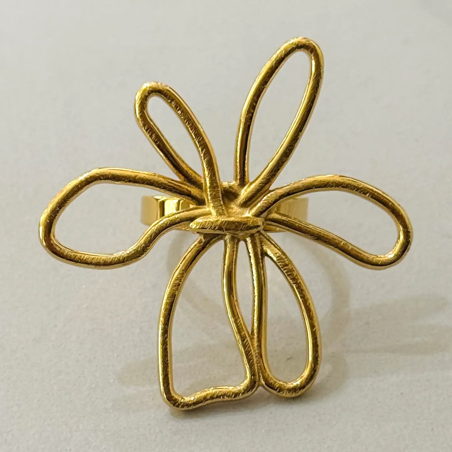 Bague Floral Brossé