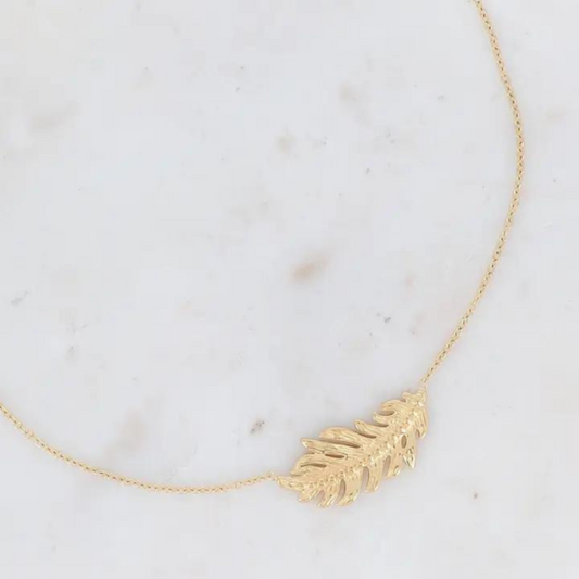 Collier feuilles Rym