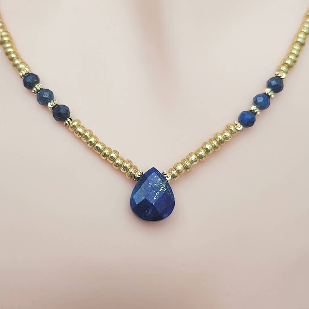 Collier Mohavena  lapis-lazuli
