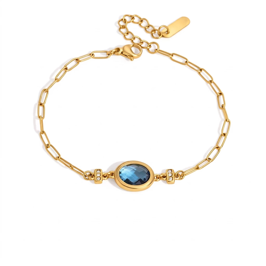 Bracelet Eclat Océan acier doré