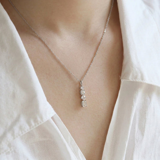 Collier Pompon en argent rhodié ou plaqué or