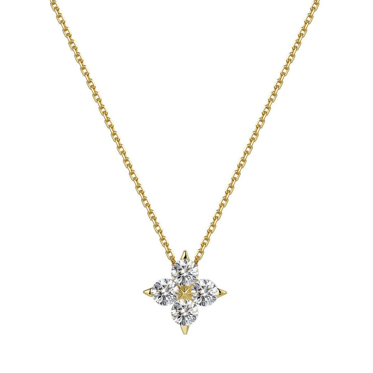 Collier Soline pierres en Moissanite argent rhodié ou plaqué or