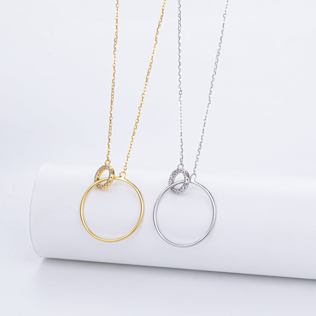Collier Lyvia en argent rhodié ou plaqué or