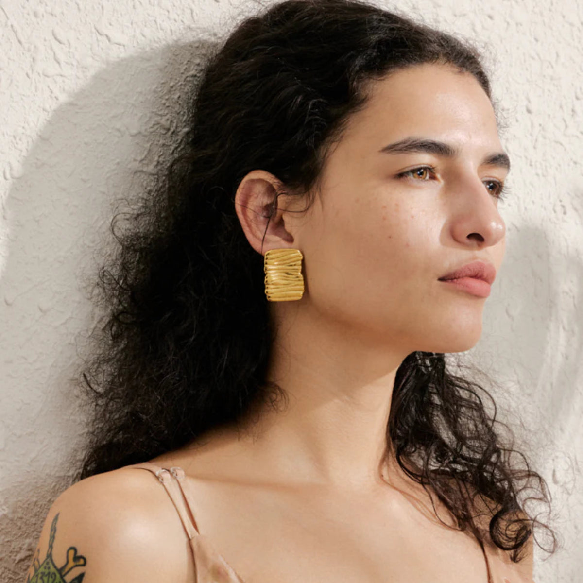 Boucles d'oreilles CLARA/acier plaqué or