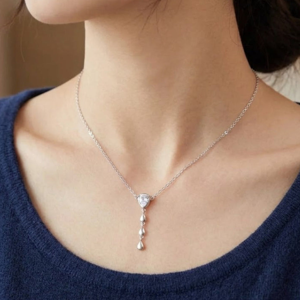 Collier Raine en argent rhodié ou plaqué or