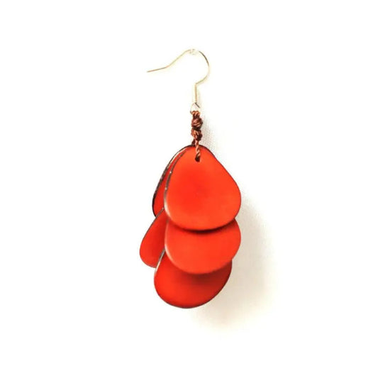 Boucles d'oreilles Grappas Rouge