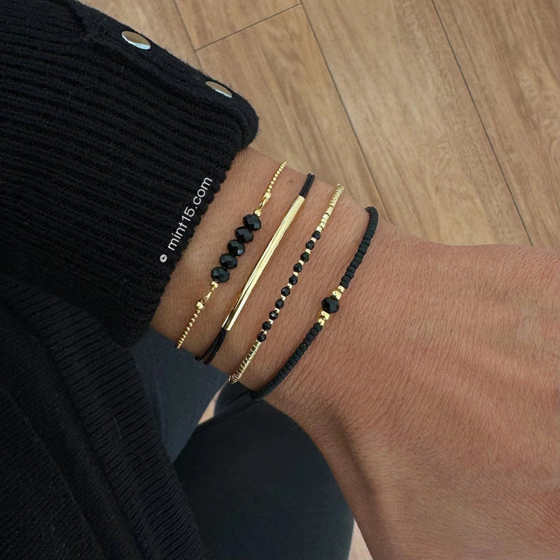 Mint 15/08 Bracelet paillettes noir