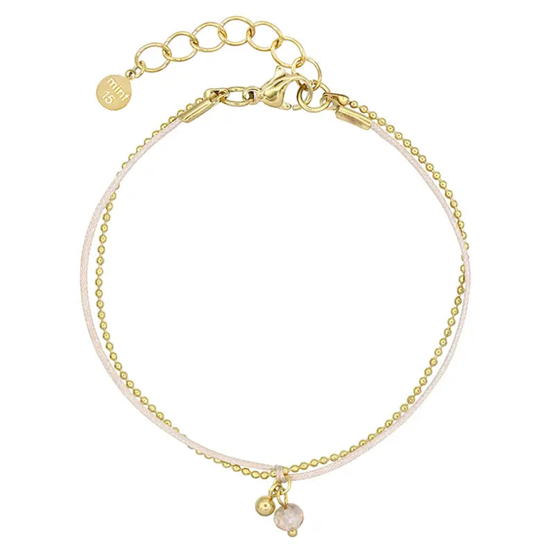 Mint 15/10 Bracelet duo délicat champagne