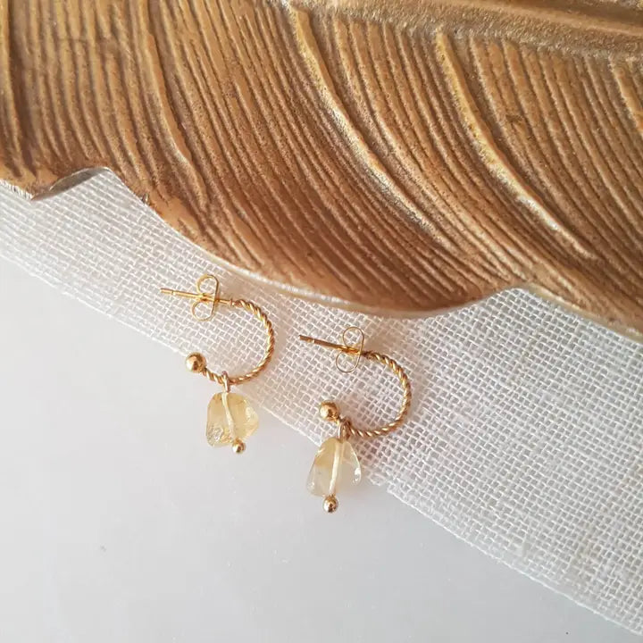 Boucles d'oreilles Citrine