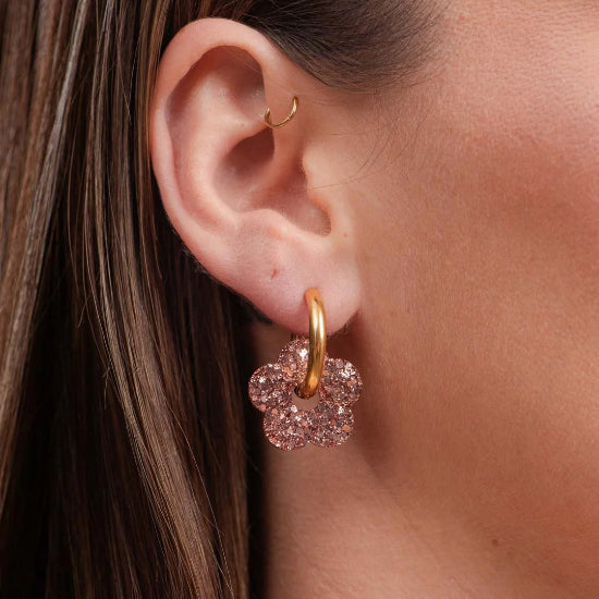 Créoles Fleur Champagne rosé