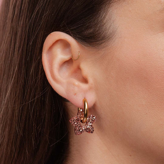 Créoles tiaré champagne rosé