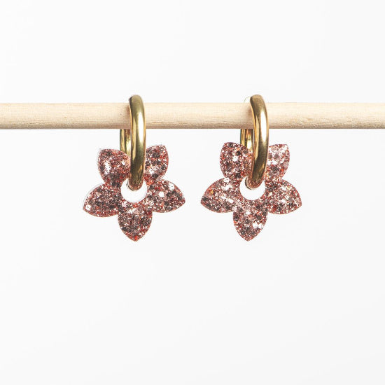 Créoles tiaré champagne rosé