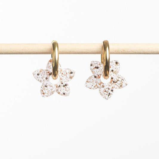 Créoles tiaré ivoire champagne