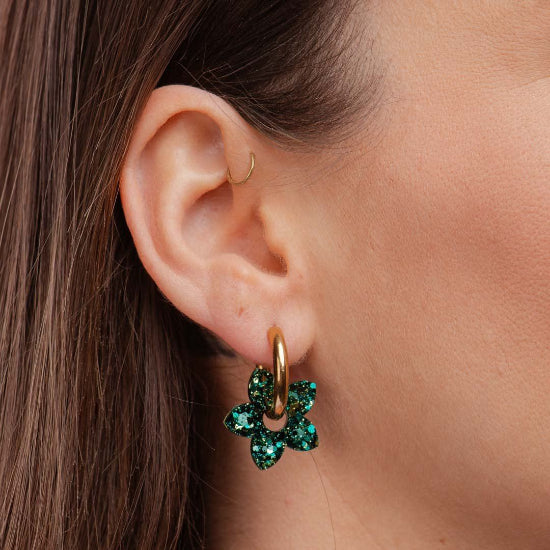 Créoles tiaré mix vert