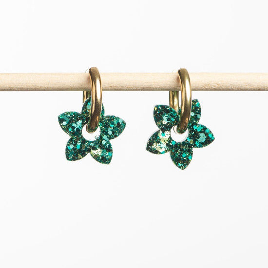 Créoles tiaré mix vert