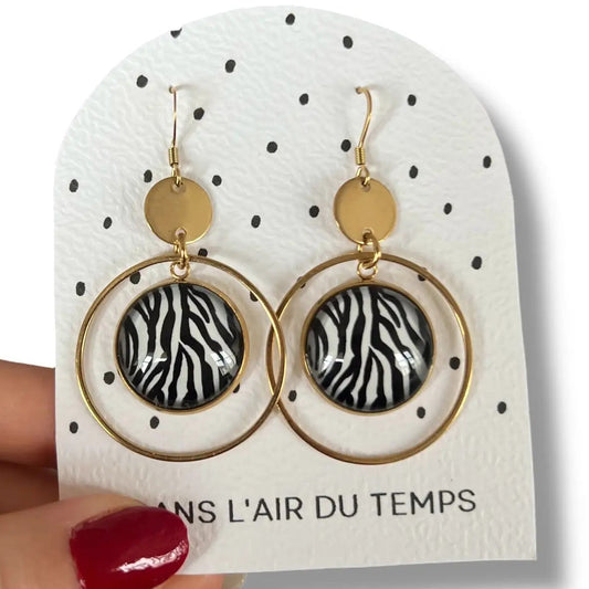 motif zèbre finition dorée