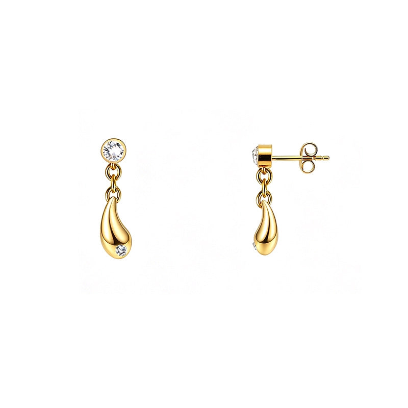 Petites boucles d'oreilles Point de lumière. Argenté ou Doré